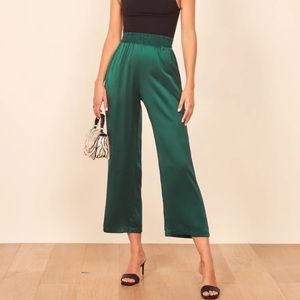 Black silk reformation pants